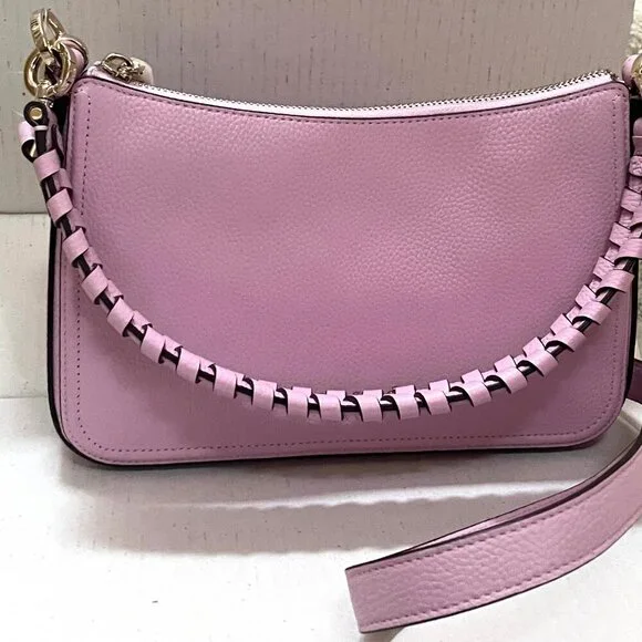 Kate Spade Hudson Shoulder Bag Lavender Medium Leather Crossbody Convertible - Picture 7 of 13